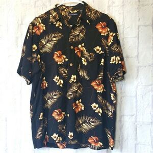 KNIGHTSBRIDGE Hawaiian Button-down Shirt Small